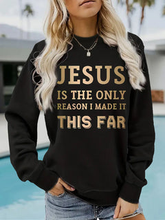 Jesus print on hoodie