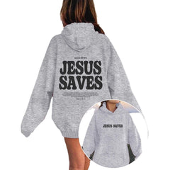 JESUS SAVES Print Hoodie