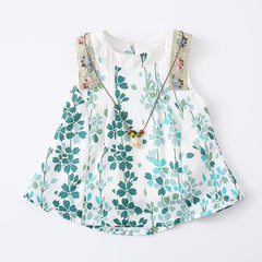 Children's Dress Print Short Dress for Toddler Girls