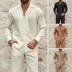 Comfortable Long Sleeve and Long Pants Sports Fashion Set for Men, Casual Autumn/Winter Outfit