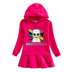 Girls' hooded sweatshirt dress