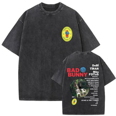 Vintage Washed Rapper Bad Bunny T-shirt DeBi TiRAR MaS FOToS