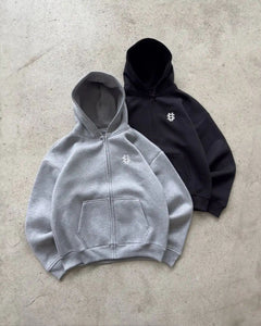 embroidered zip hoodie pants casual long pants high street hip-hop rap street style unisex sweatpants