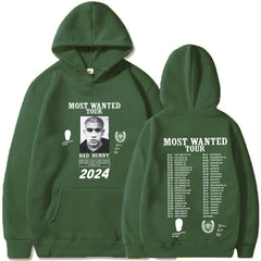 Bad Bunny Hoodie Loose Casual Hooded Sweatshirt Fall Winter