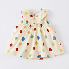Children's Dot Print Butterfly Backless Dress for Toddler Girls