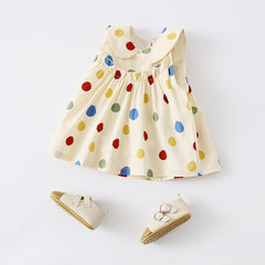 Children's Dot Print Butterfly Backless Dress for Toddler Girls