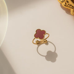 13mm double-sided clover set necklace bracelet women's set