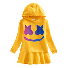 Girls' hooded sweatshirt dress