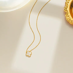 13mm double-sided clover set necklace bracelet women's set
