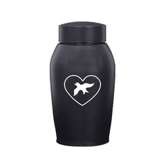 Stainless Steel Pet Memorial Urn: Black Portable & Moisture-Proof Ash Keepsake Designed for Small Pets