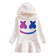 Girls' hooded sweatshirt dress