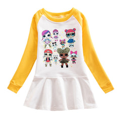 Surprise Doll Cartoon Hoodie Girls' Dress