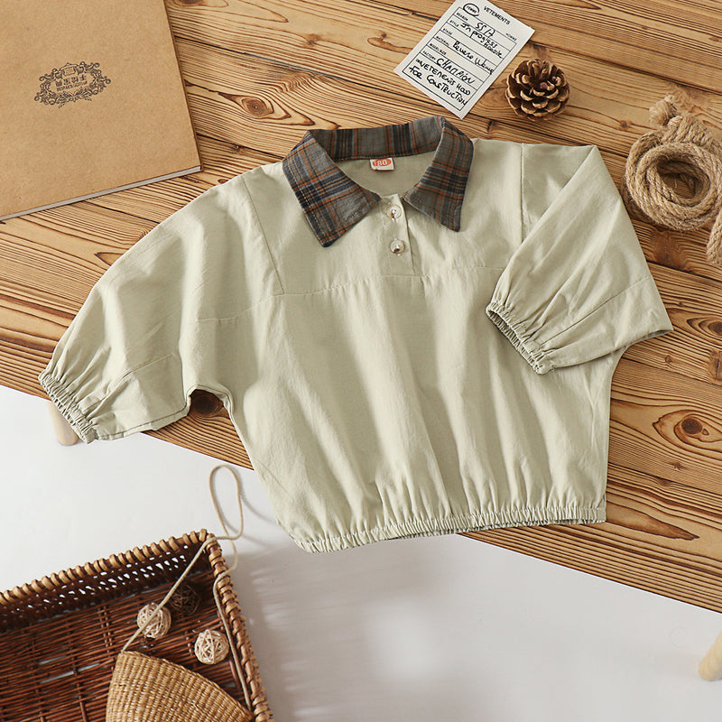 Casual Shirt Toddler Woven Shirt Cotton Breathable