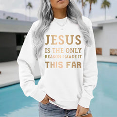Jesus print on hoodie