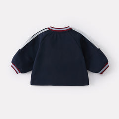Toddler Ribbon Sport Suit for Boys, Letter Print Top with Casual Pants