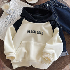 Color blocked hoodie baby pullover