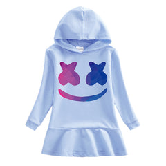 Girls' hooded sweatshirt dress