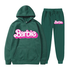 Printed Sports Hoodie for Men and Women Casual Sweatshirt Set