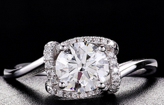 Cultured Diamond Ring, Elegant Diamond Engagement Ring, Non-Tarnishing 18K Gold Lab-Grown Diamond Ring