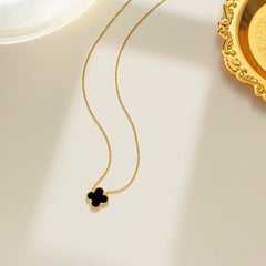 13mm double-sided clover set necklace bracelet women's set