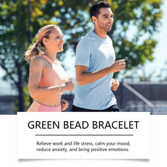 Hoexe Green Beads Bracelet, Men And Women Fashion Convenient Body Comfort Daily Life Decoration Bracelet