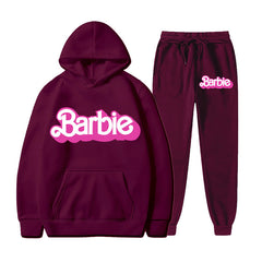 Printed Sports Hoodie for Men and Women Casual Sweatshirt Set