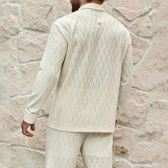 Comfortable Long Sleeve and Long Pants Sports Fashion Set for Men, Casual Autumn/Winter Outfit
