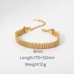 Stainless steel woven bracelet made of titanium steel