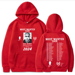 Bad Bunny Hoodie Loose Casual Hooded Sweatshirt Fall Winter
