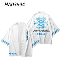 Genshin Project anime peripheral clothes Haori kimono cloak three-quarter sleeves for men