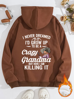 Crazy grandma casual women's hoodie