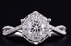 Cultured Diamond Ring, Elegant Diamond Engagement Ring, Non-Tarnishing 18K Gold Lab-Grown Diamond Ring