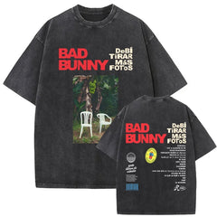 Vintage Washed Rapper Bad Bunny T-shirt DeBi TiRAR MaS FOToS