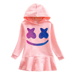 Girls' hooded sweatshirt dress