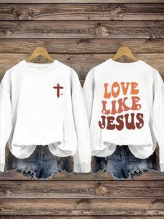 LOVE LIKE JESUS Printed Hoodie