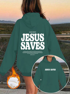 JESUS SAVES Print Hoodie