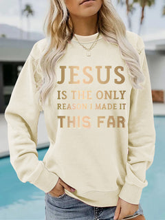 Jesus print on hoodie