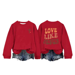 LOVE LIKE JESUS Printed Hoodie