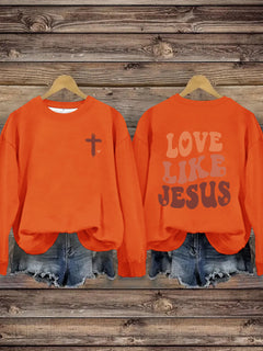 LOVE LIKE JESUS Printed Hoodie
