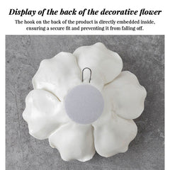 Ceramic 3D Wall Flowers - Hand-Painted Peony, Rose & Camellia Wall Decor for Wedding & Gift