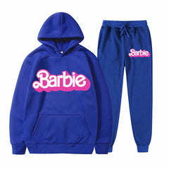 Printed Sports Hoodie for Men and Women Casual Sweatshirt Set