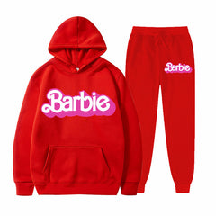 Printed Sports Hoodie for Men and Women Casual Sweatshirt Set