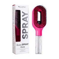 Multifunctional Mist Spray Comb with Transparent Spray Bottle, Hollow Handle, Hair Straightening Comb, Export Hair Care Tool