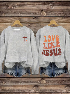 LOVE LIKE JESUS Printed Hoodie