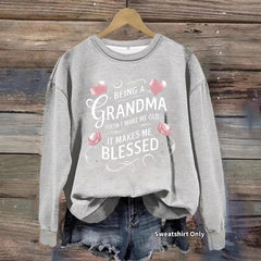 Grandma wishes printed casual long sleeved hoodie