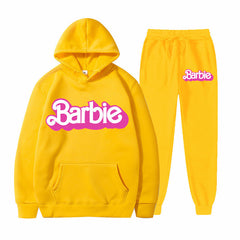 Printed Sports Hoodie for Men and Women Casual Sweatshirt Set