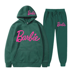 Printed Sports Hoodie for Men and Women Casual Sweatshirt Set