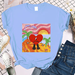 Women's T-Shirt Un Verano Sin Ti Bad Bunny Short Sleeve