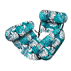 Multi-functional Mesh Floating Bed, Foldable Triple-tube Backrest Floating Bed, Inflatable Water Floating Hammock