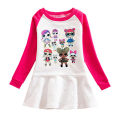 Surprise Doll Cartoon Hoodie Girls' Dress